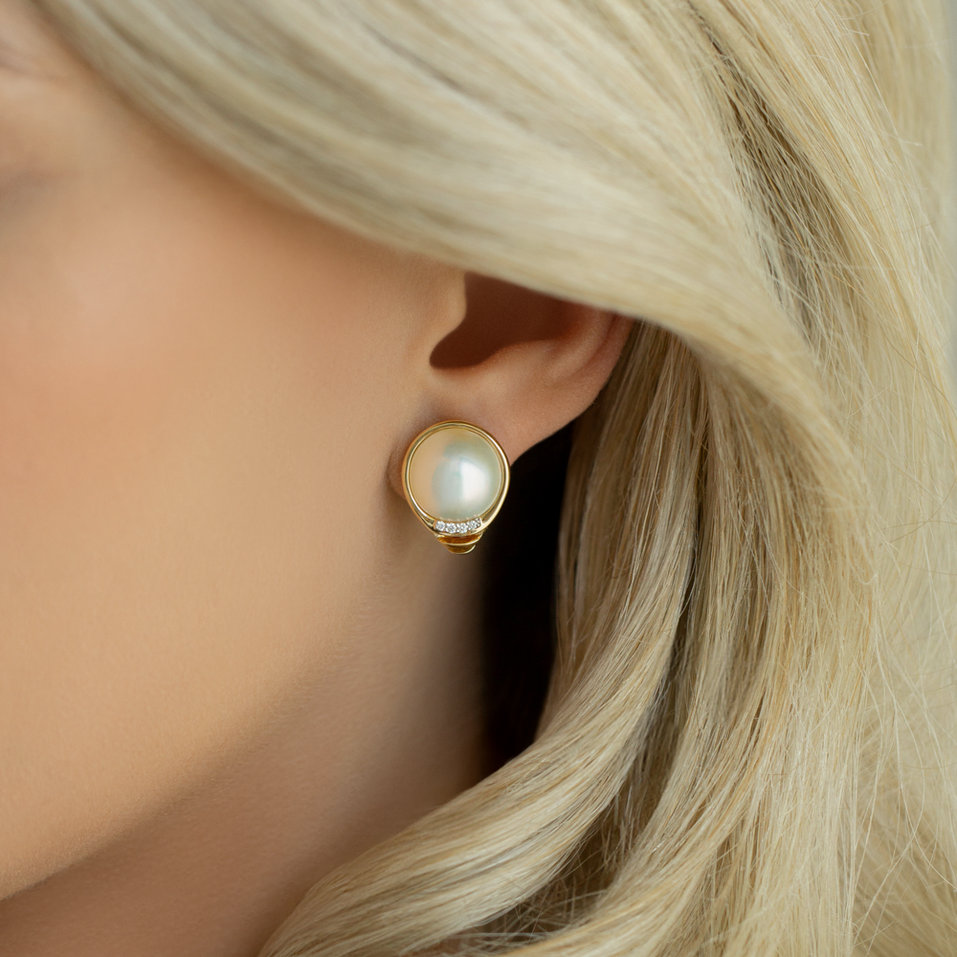 Náušnice s perlou a diamantem Coast for Luisa