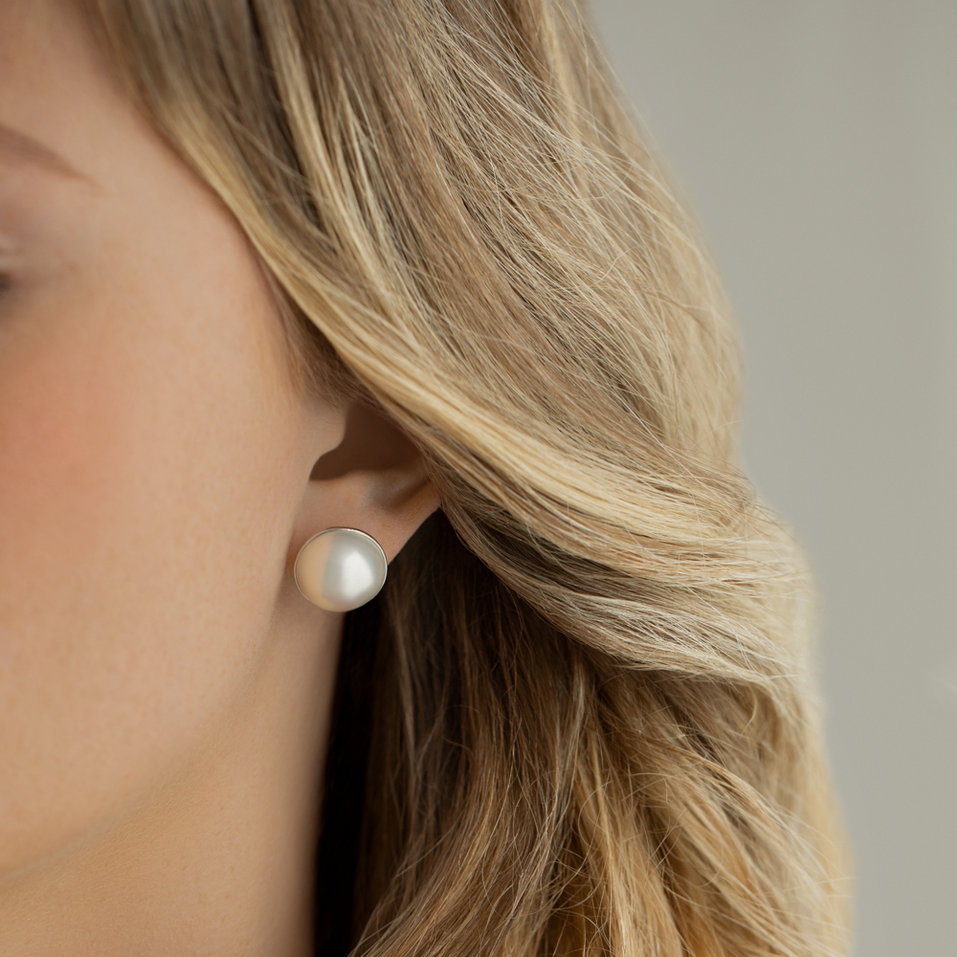 Náušnice s perlou Olenou