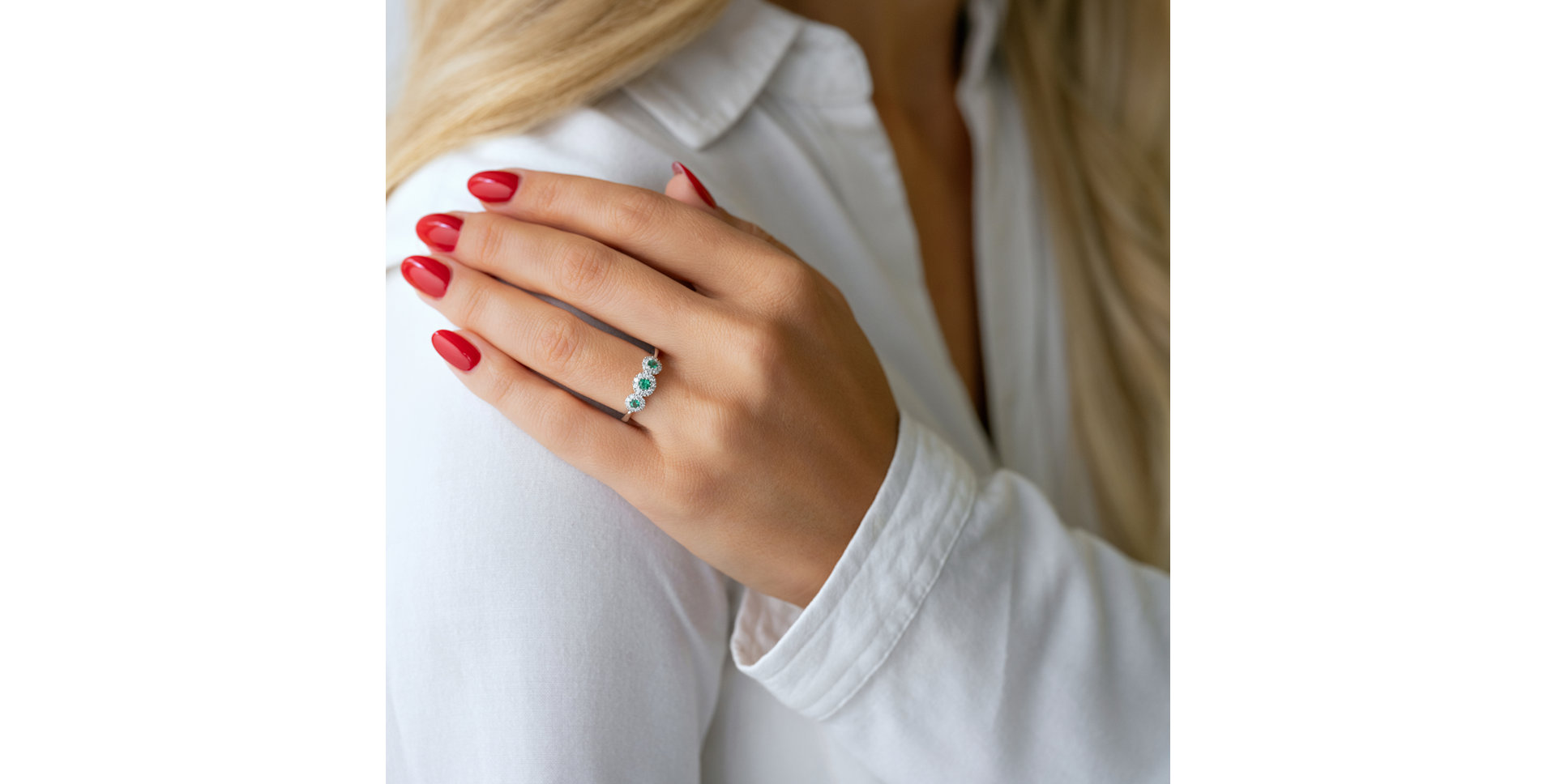 Prsten s diamanty a safíry Shannon