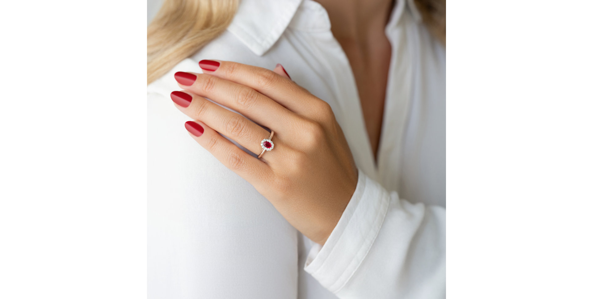 Prsten s rubínem a diamanty Mazthoril