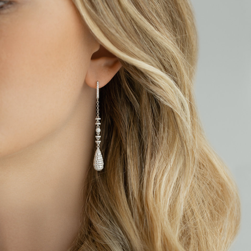 Náušnice s diamanty Sparkling Rain