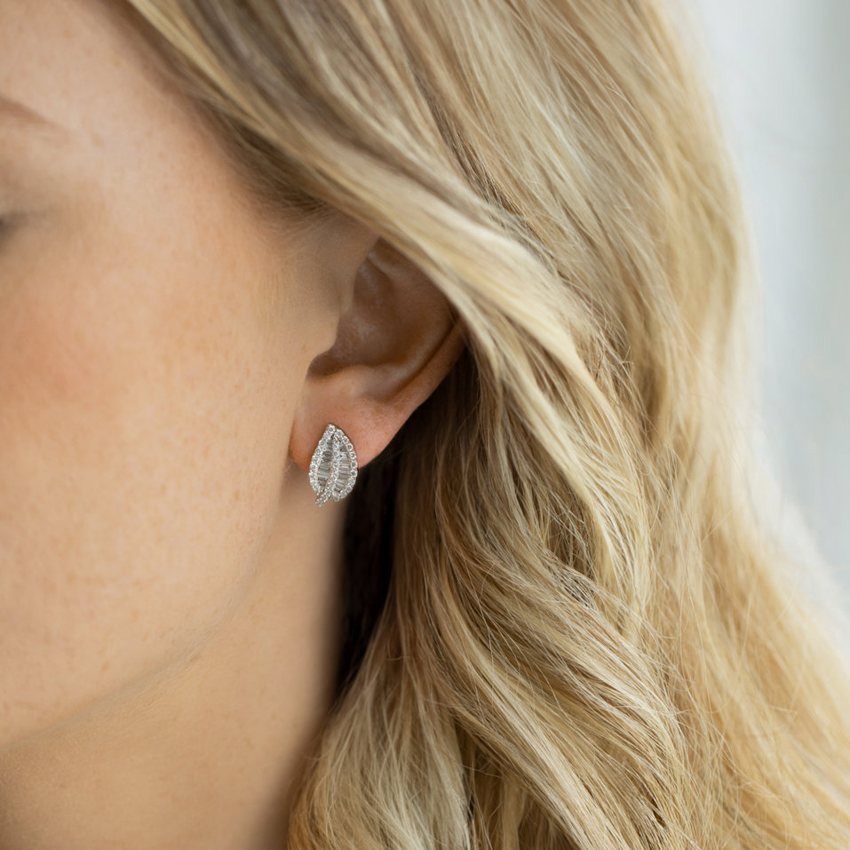 Náušnice s diamanty Snowdrop