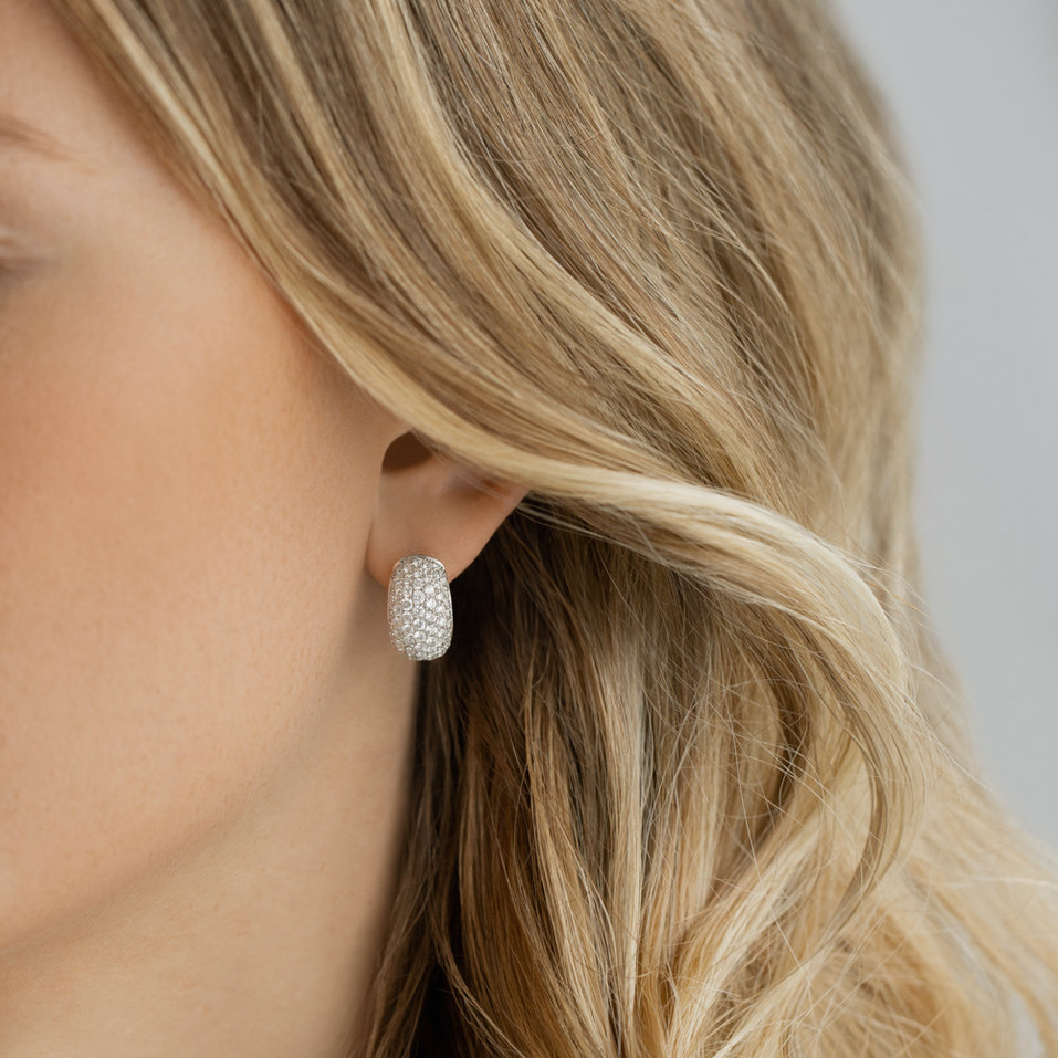 Náušnice s diamanty Enormous Enthusiasm