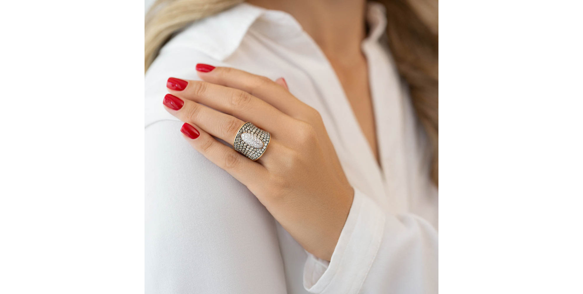 Prsten s diamanty Elene