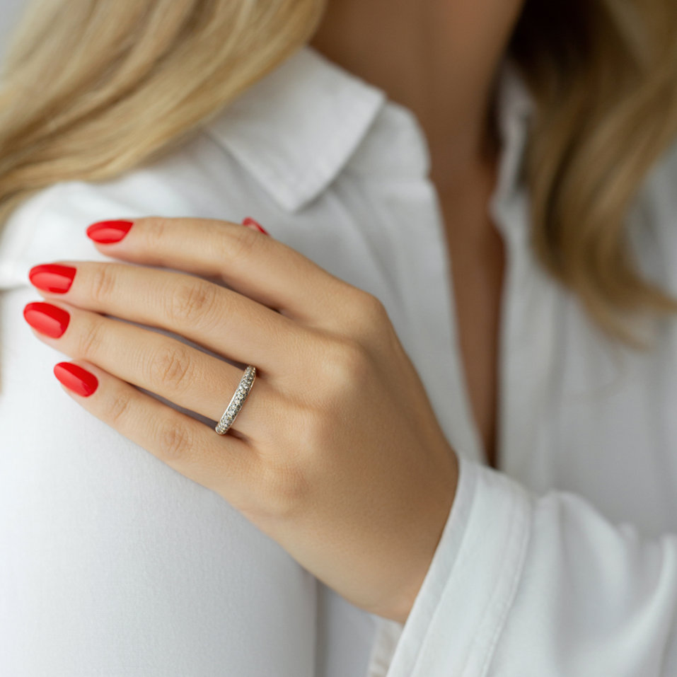 Prsten s hnědými diamanty Luxury Heaven