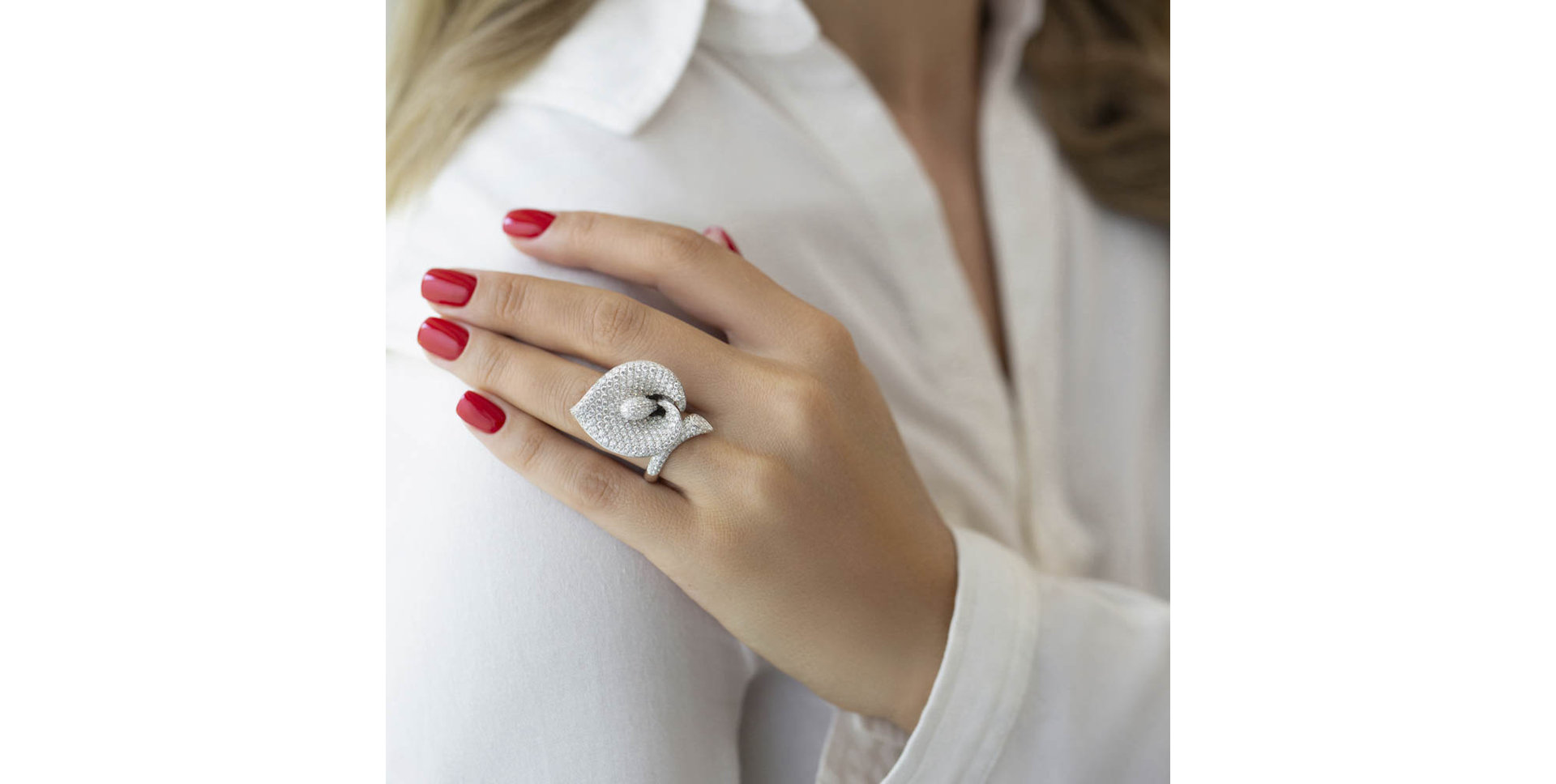 Prsten s diamanty Ice Lily