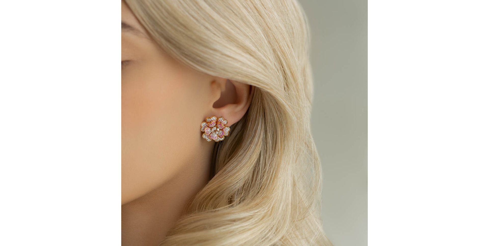 Náušnice s diamanty a safíry Movie Star