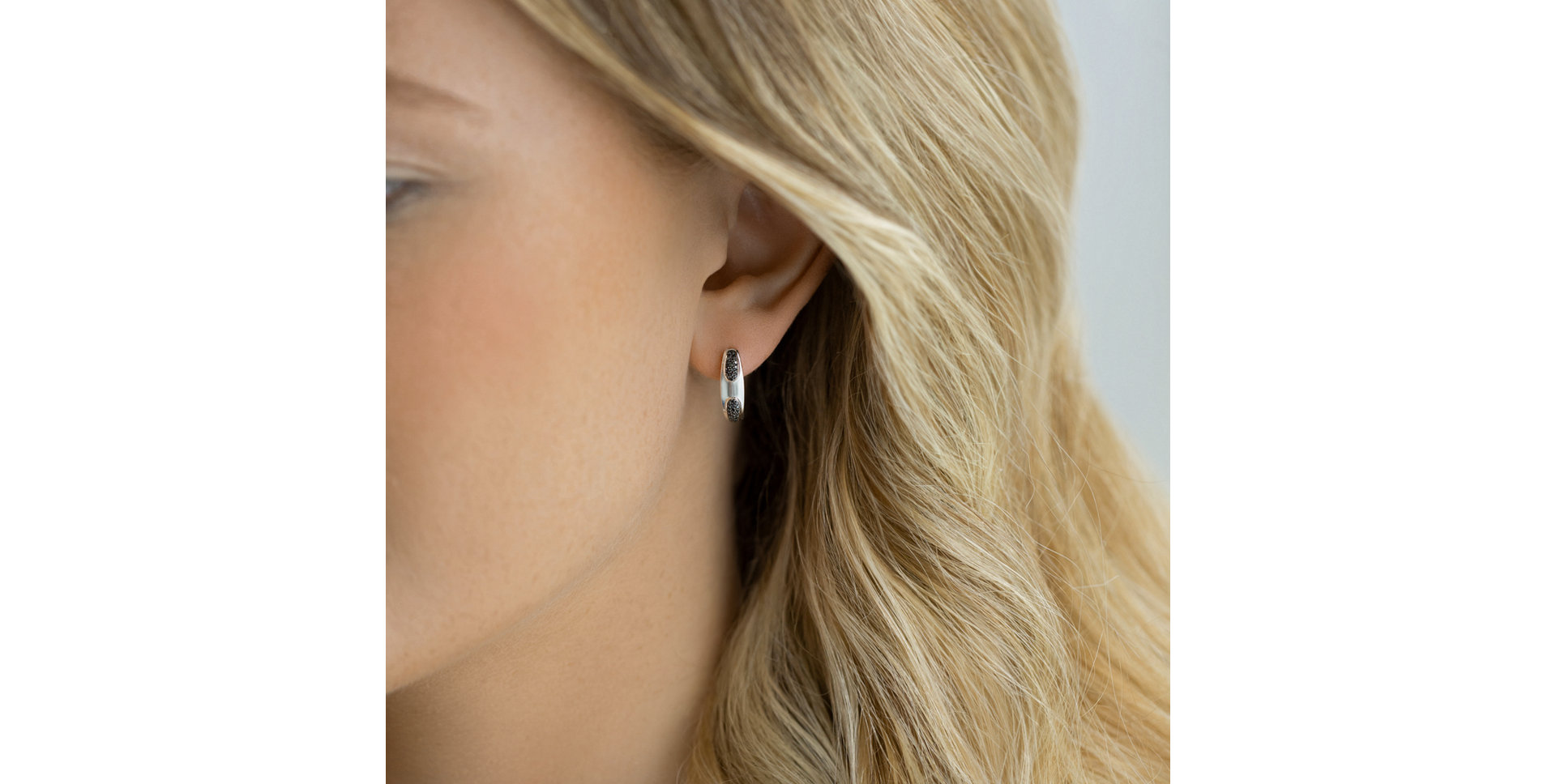 Náušnice s černými diamanty Laverna