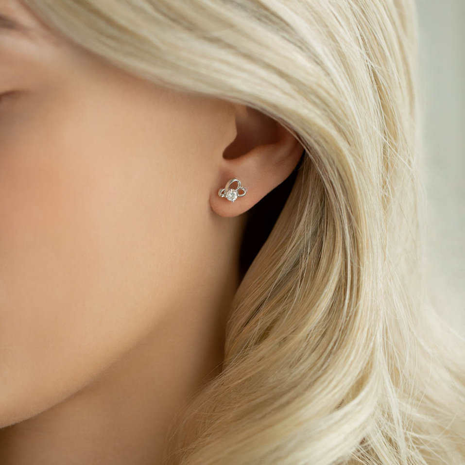 Náušnice s diamantem Twisted Night