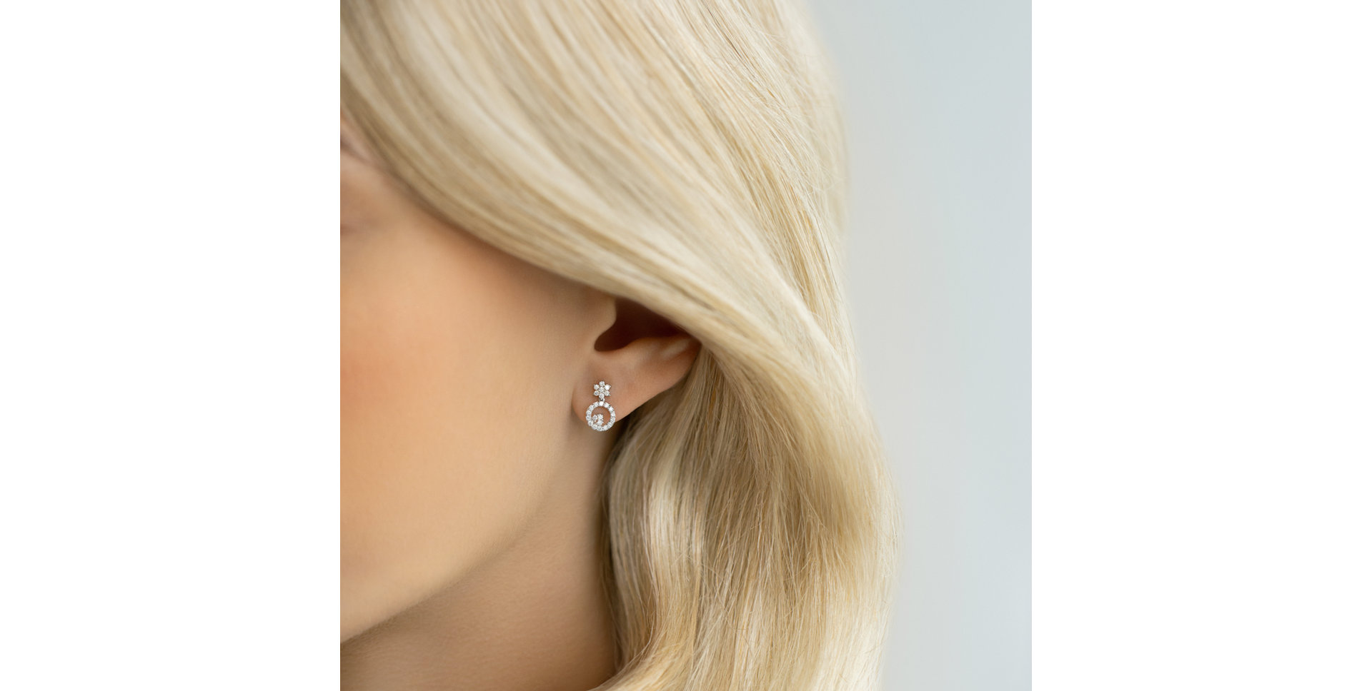 Náušnice s diamanty Delicate Snow