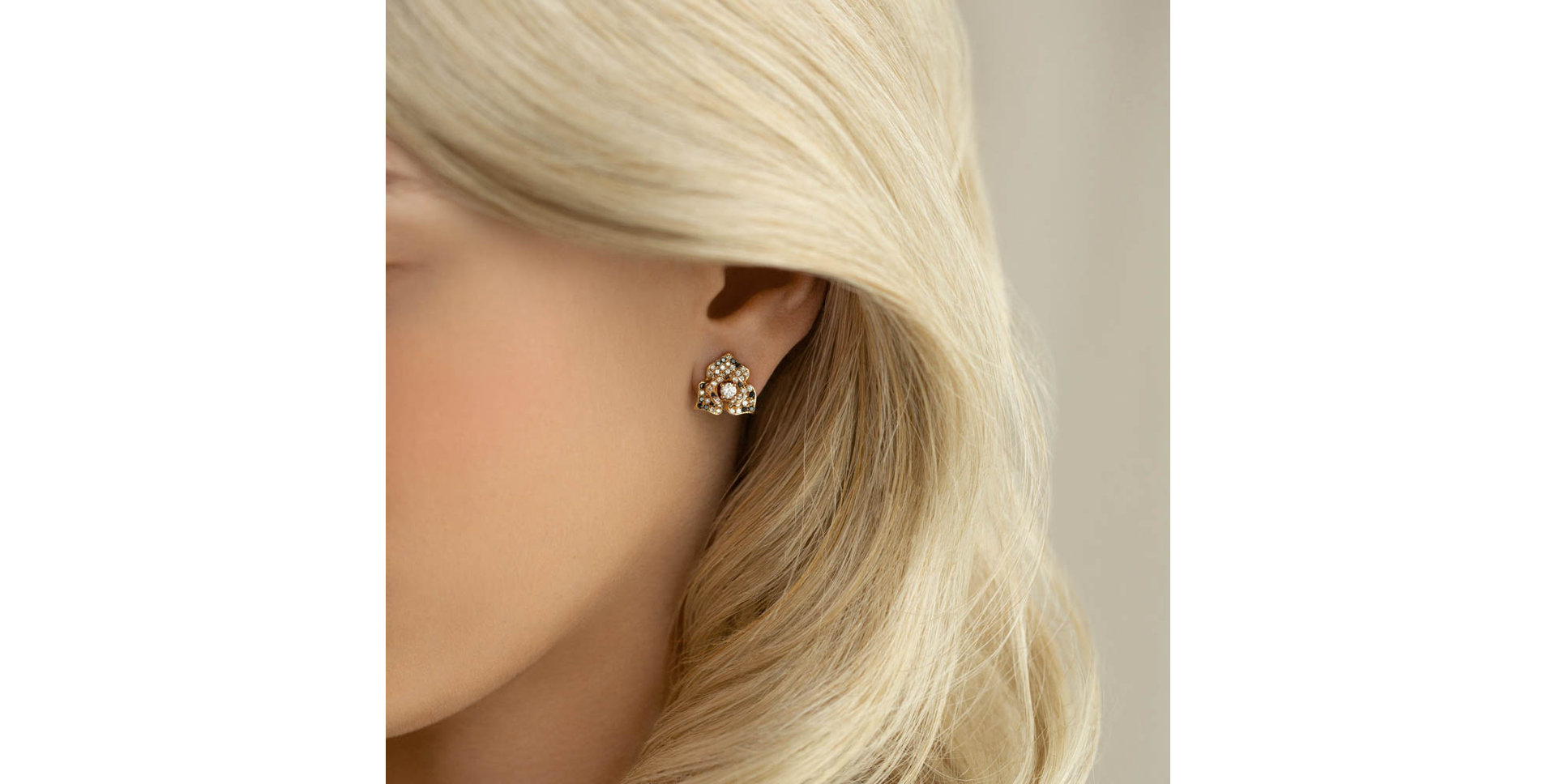 Náušnice s diamanty Midnight Orchid