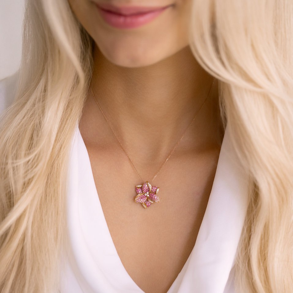 Přívěs s diamanty a safíry Lady Jasmine