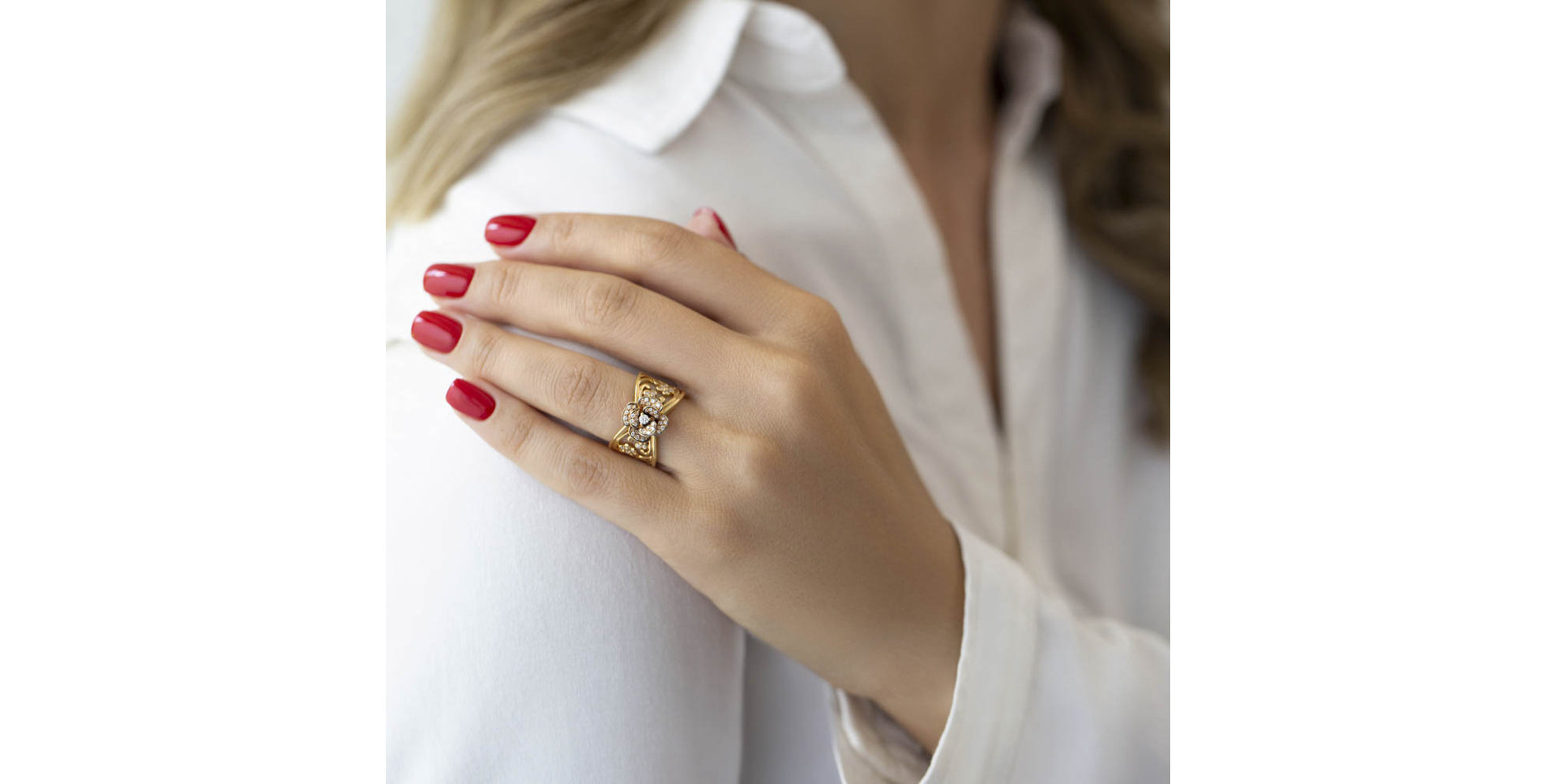 Prsten s diamanty Wonder Flower