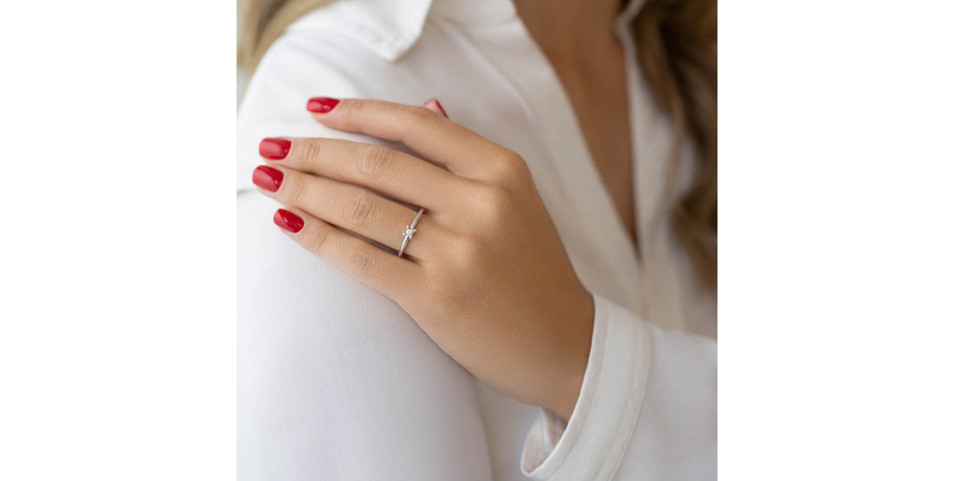 Prsten s diamantem Nora