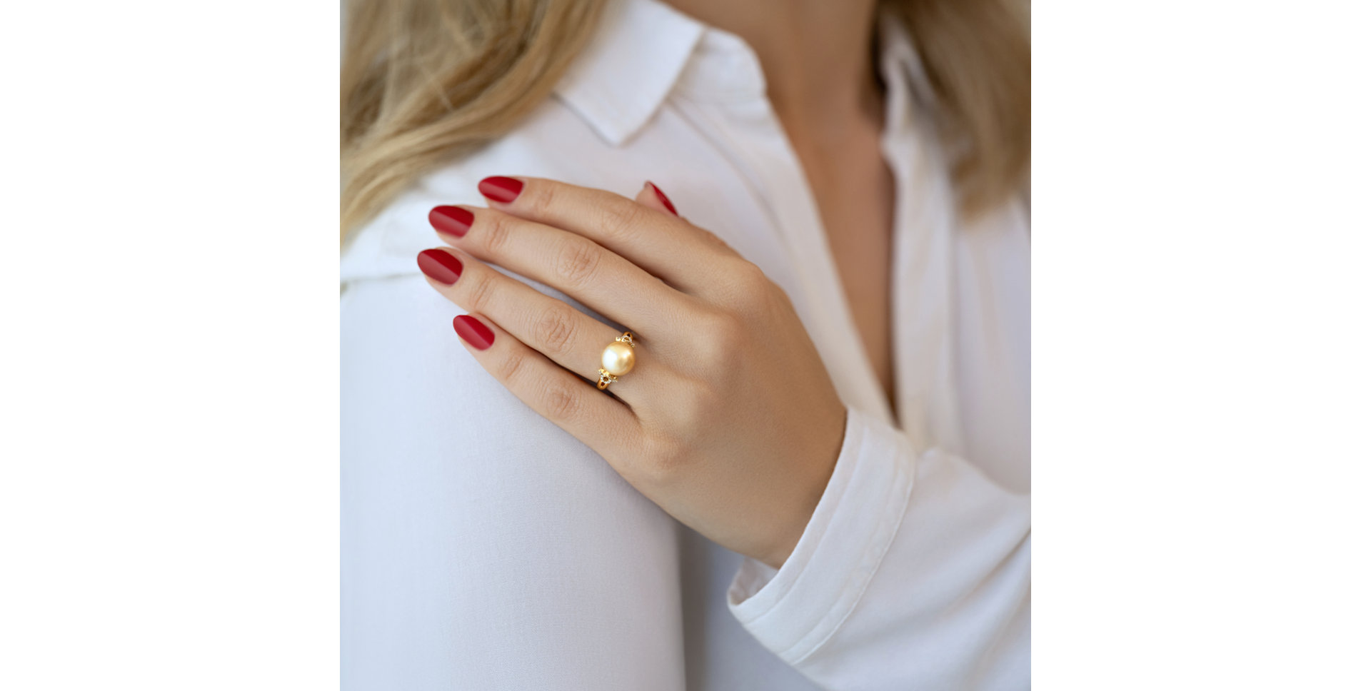 Prsten s perlou a diamanty Sea Energy