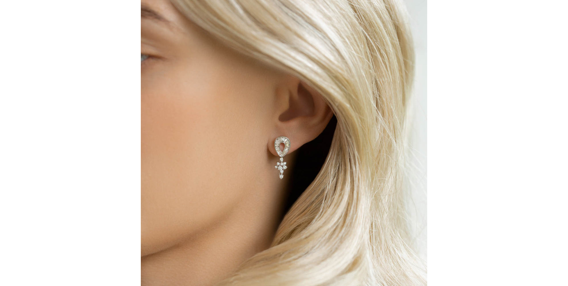 Náušnice s diamanty Posh Kiss