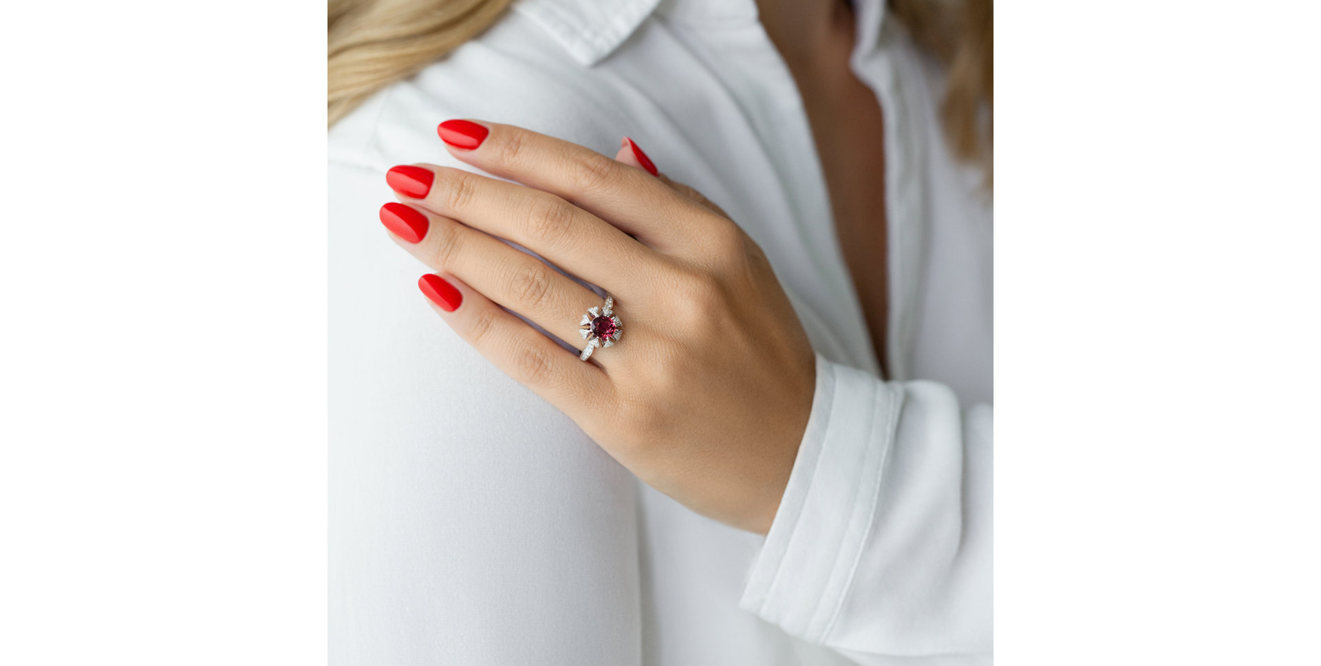 Prsten s turmalínem a diamanty Passion Gentility