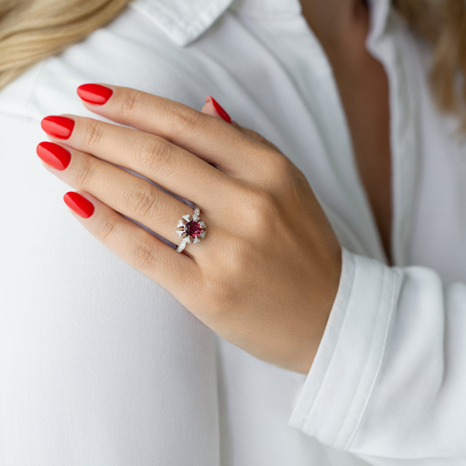 Prsten s turmalínem a diamanty Passion Gentility