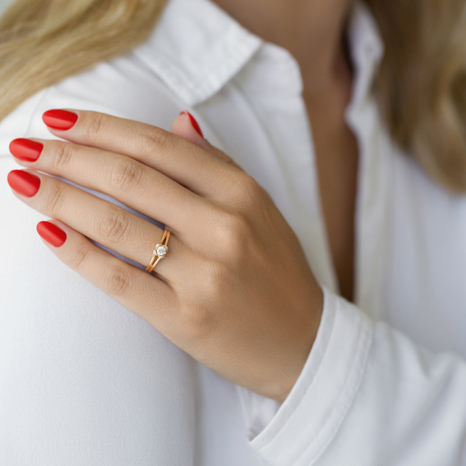 Prsten s diamanty Graceful Amour