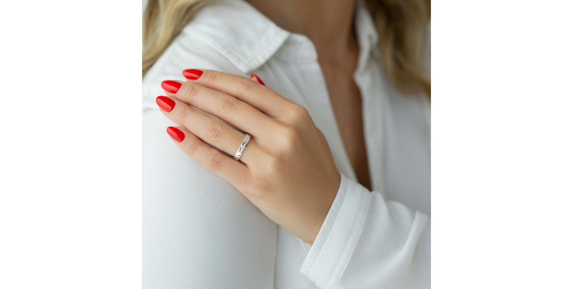 Prsten s diamantem Polly