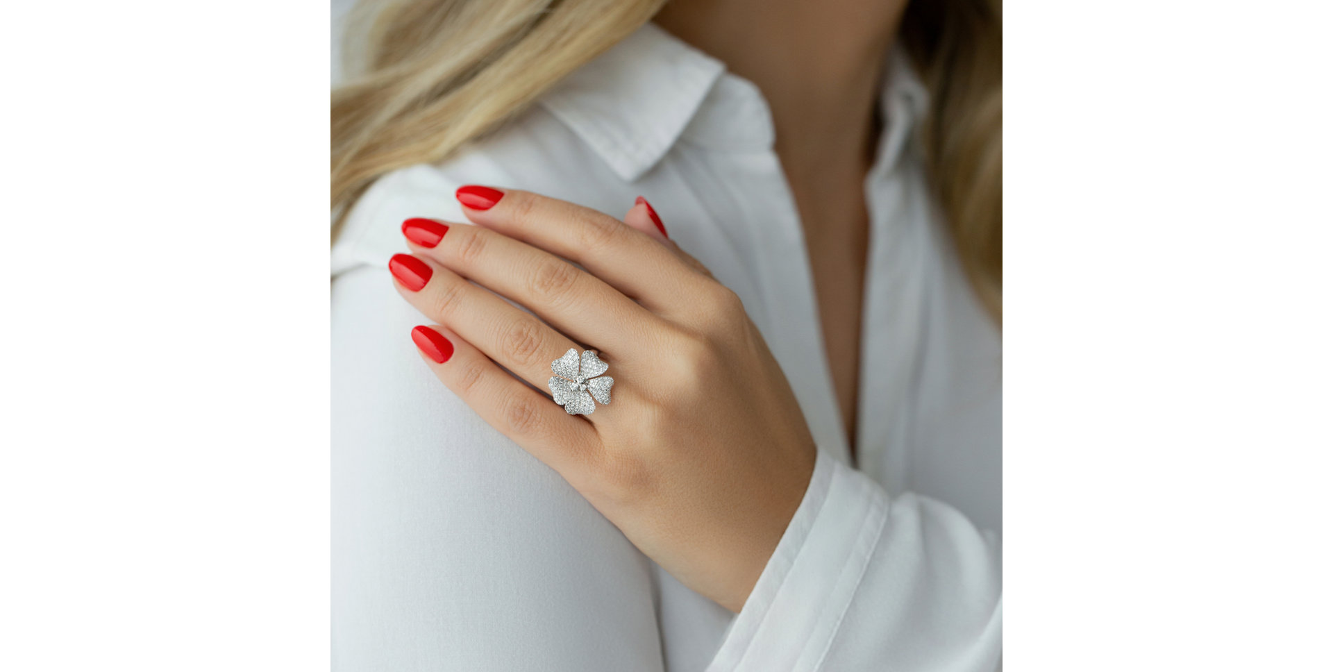 Prsten s diamanty Diamond Lily