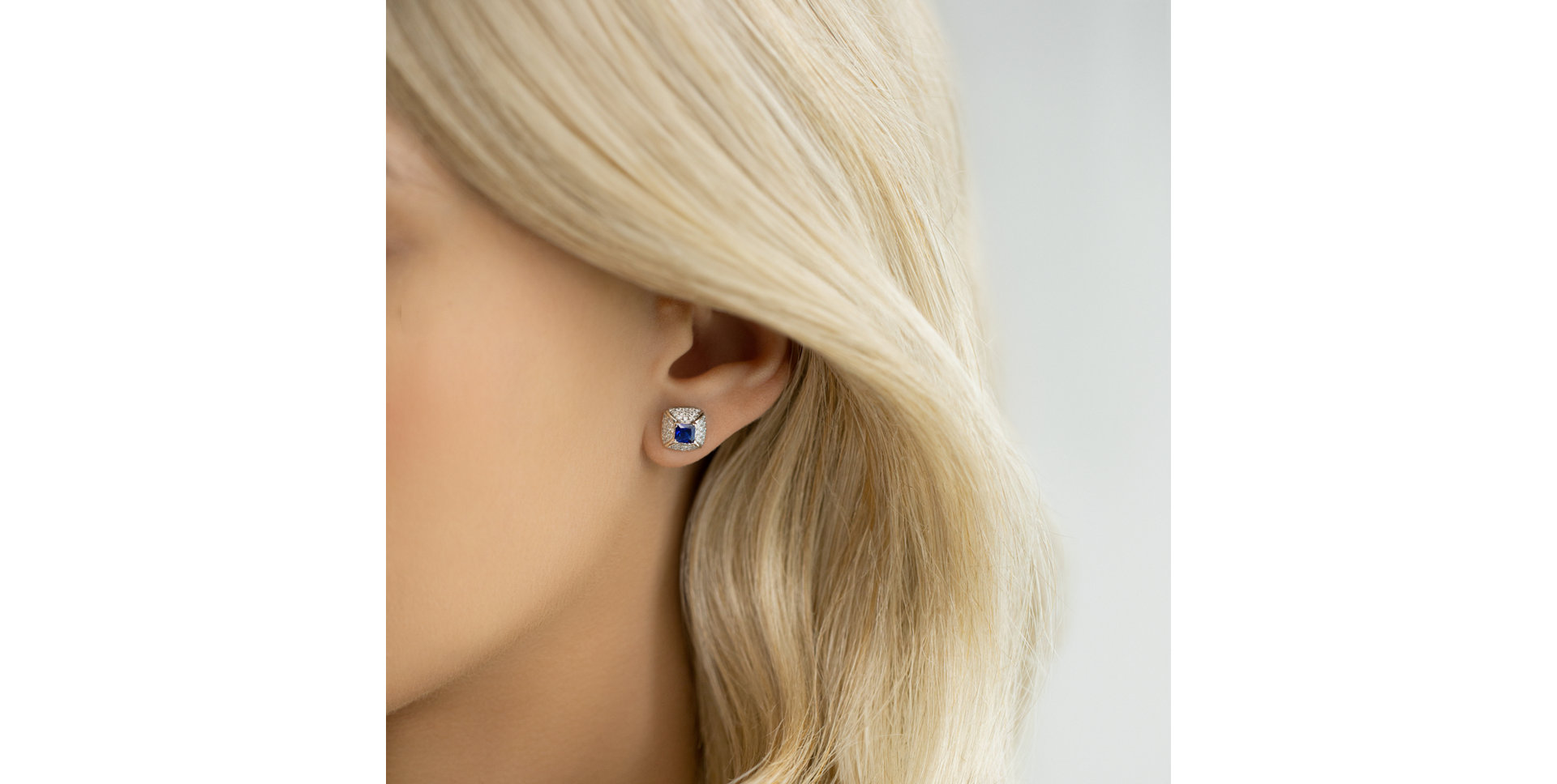 Náušnice se safírem a diamanty Princess Nathalie