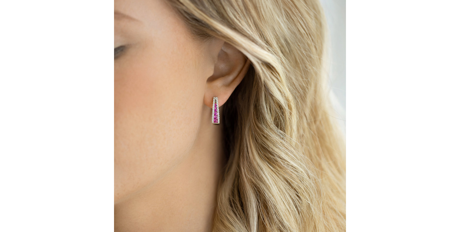 Náušnice s diamanty a safíry Nanina