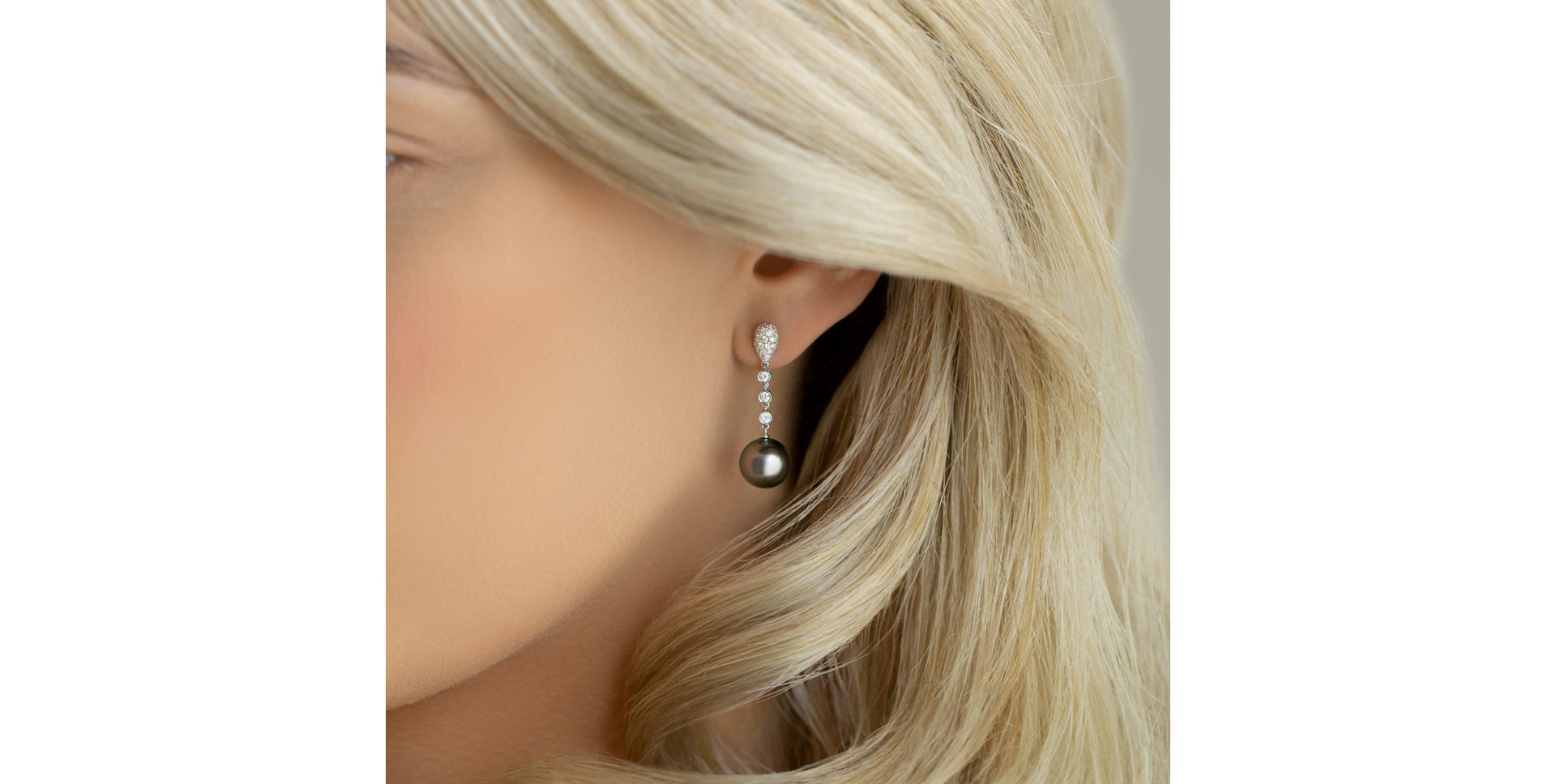 Náušnice s perlou a diamanty Sea Sadness