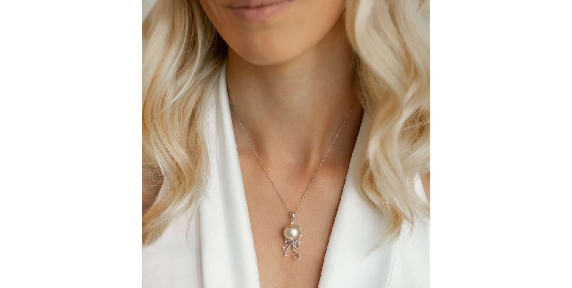 Přívěs s perlou a diamanty Duchess Ocean