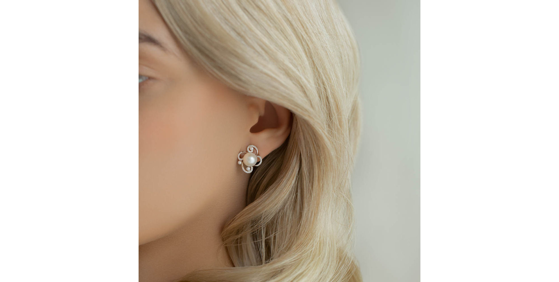 Náušnice s perlami a diamanty Nymph Charm