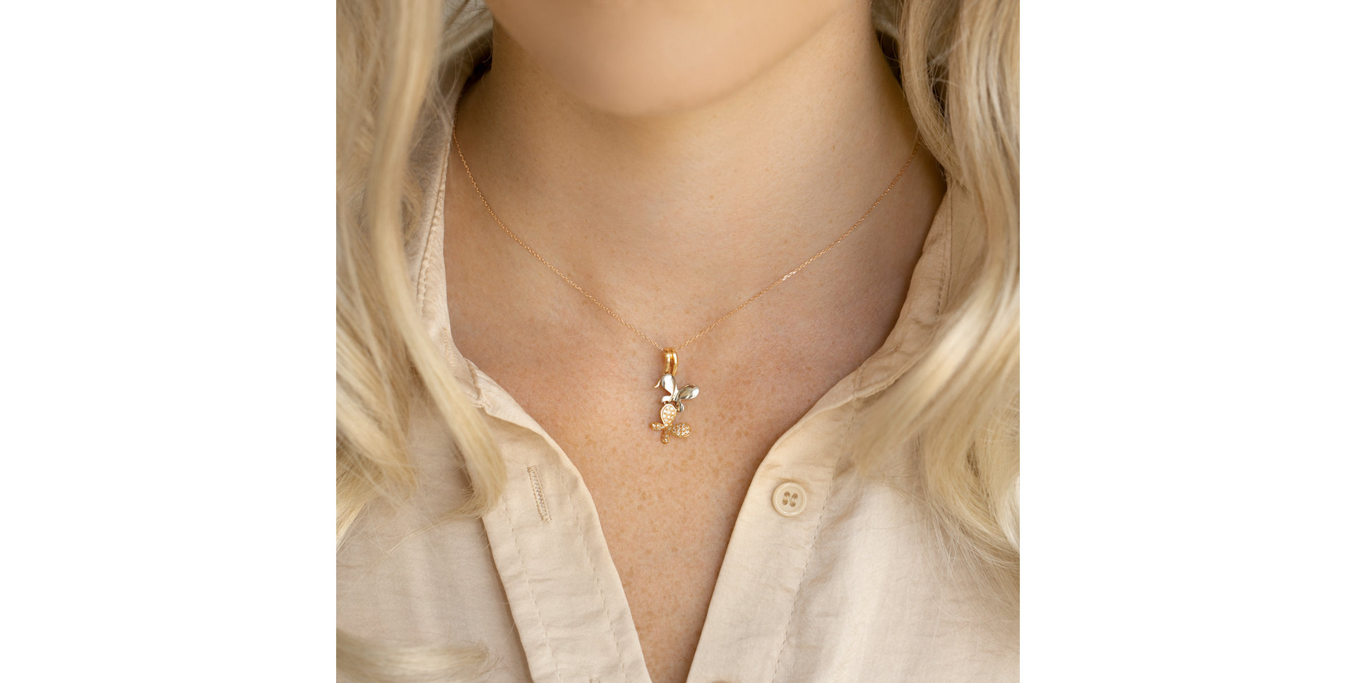 Přívěs s diamanty Butterflies in Love