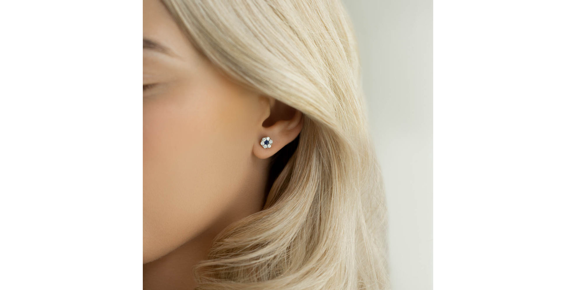 Náušnice s černými a bílými diamanty Night Touch