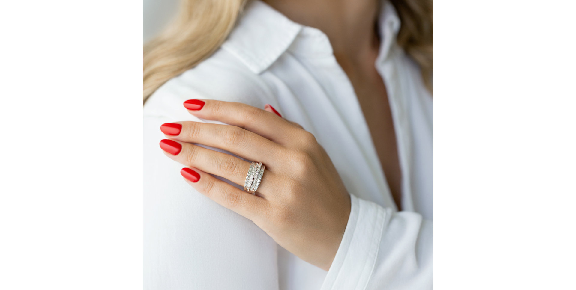 Prsten s diamanty Heart Warming