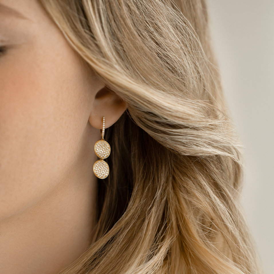 Náušnice s diamanty Huette