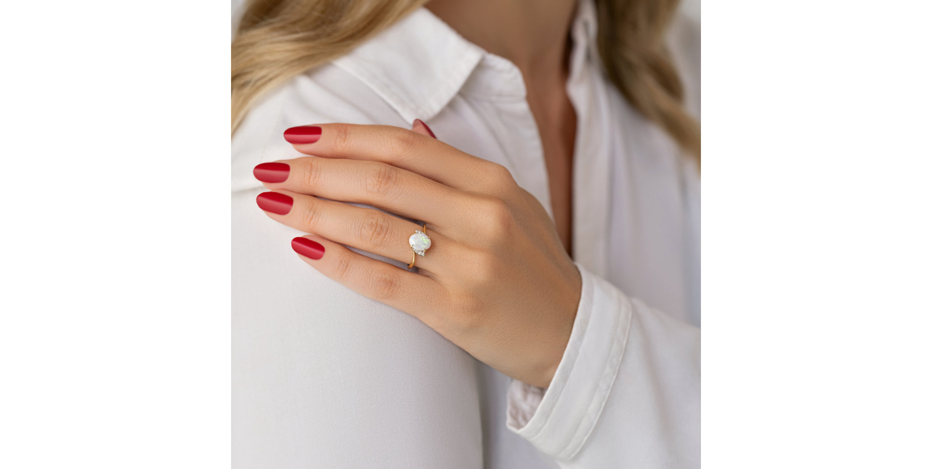 Prsten s opálem a diamanty Vengerberg Sorceress