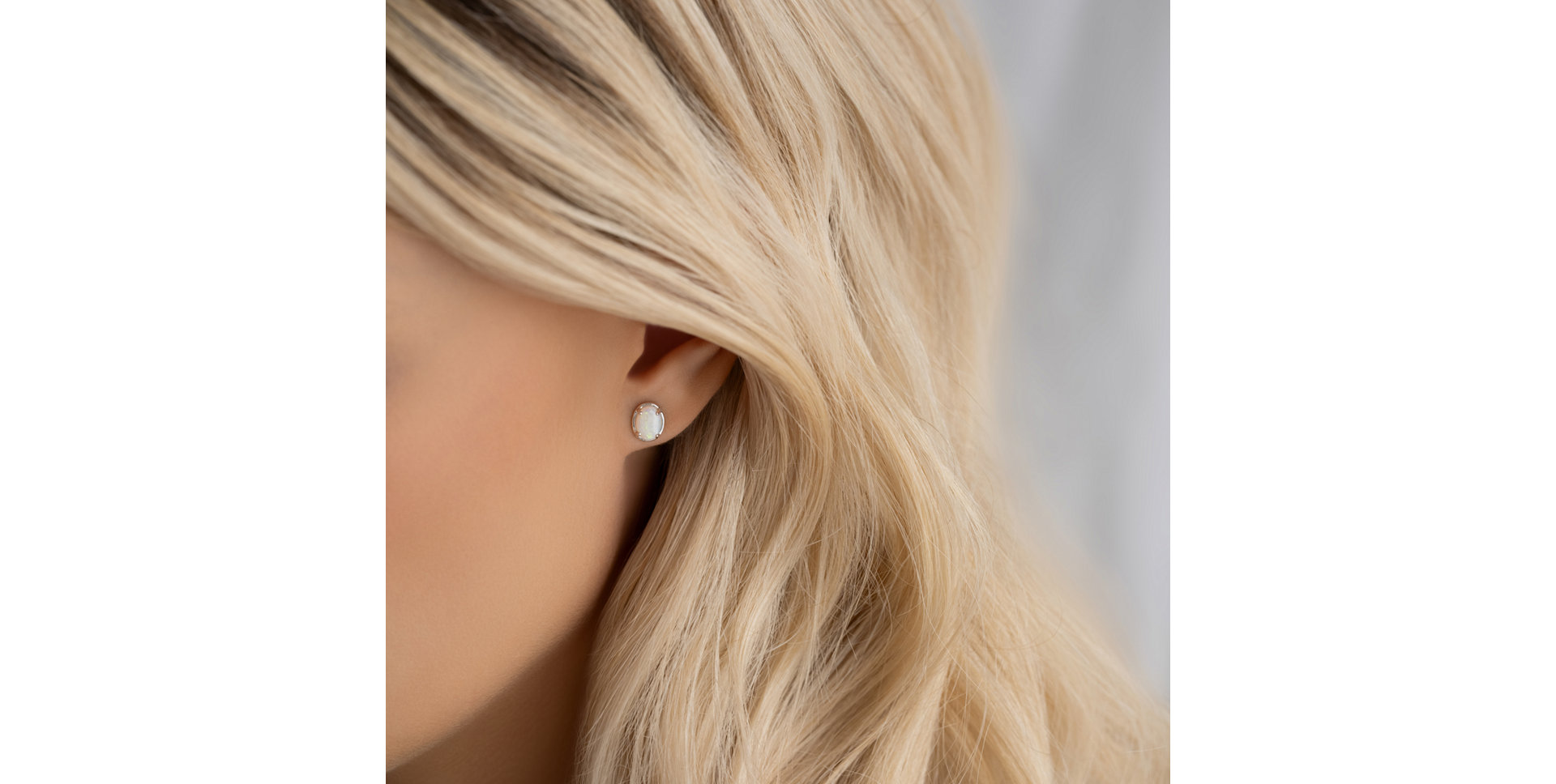 Náušnice s opálem Iceberg