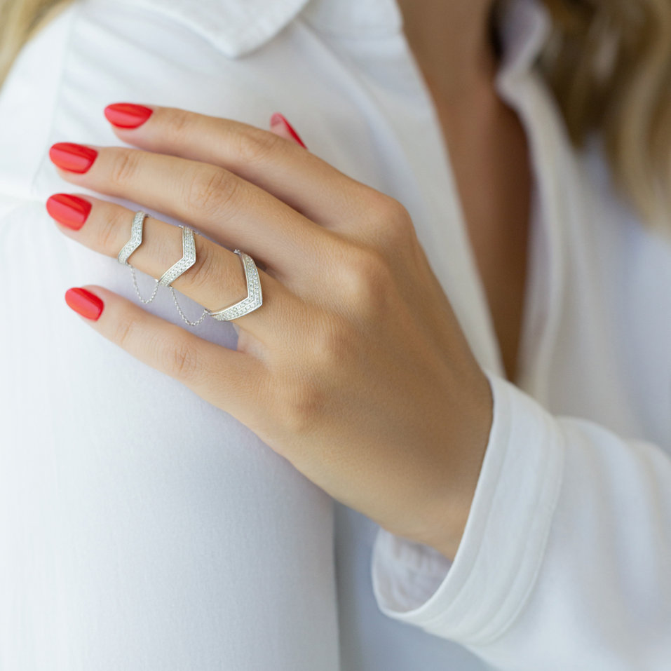 Prsten s diamanty Goddess Achelois