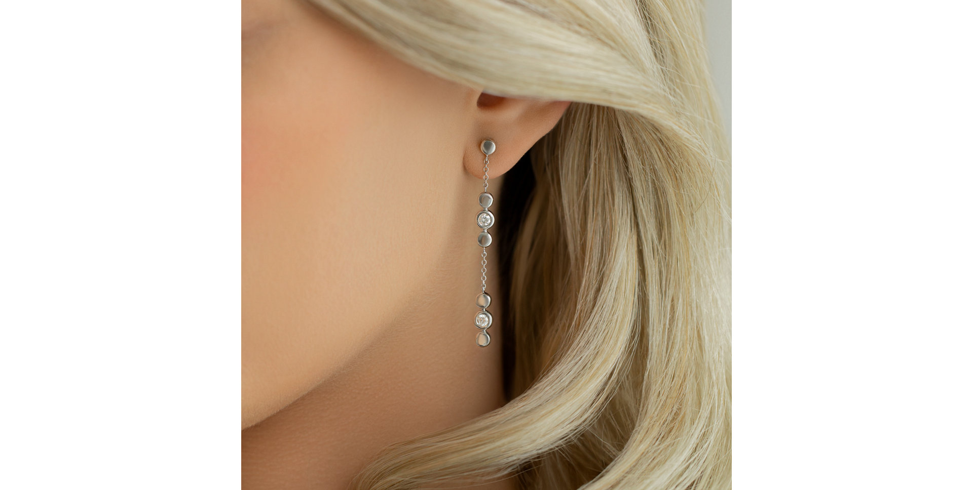 Náušnice s diamanty Miracle Waterfall