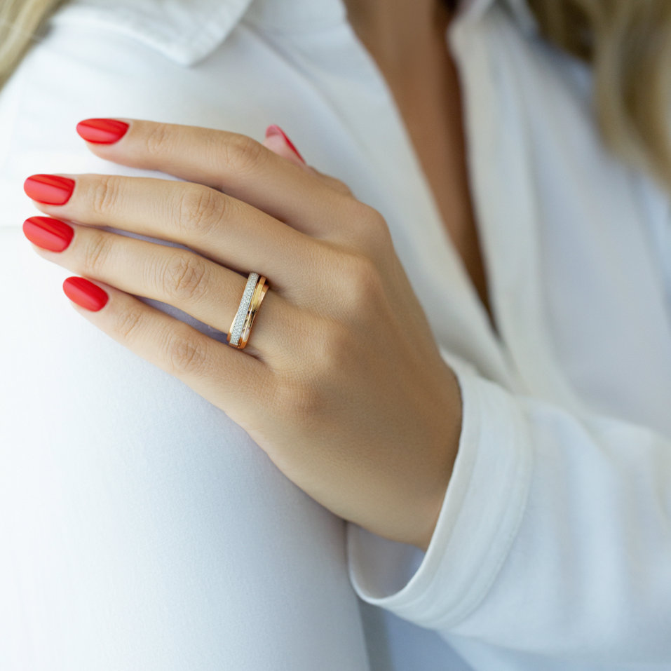 Prsten s diamanty Dream Ribbon