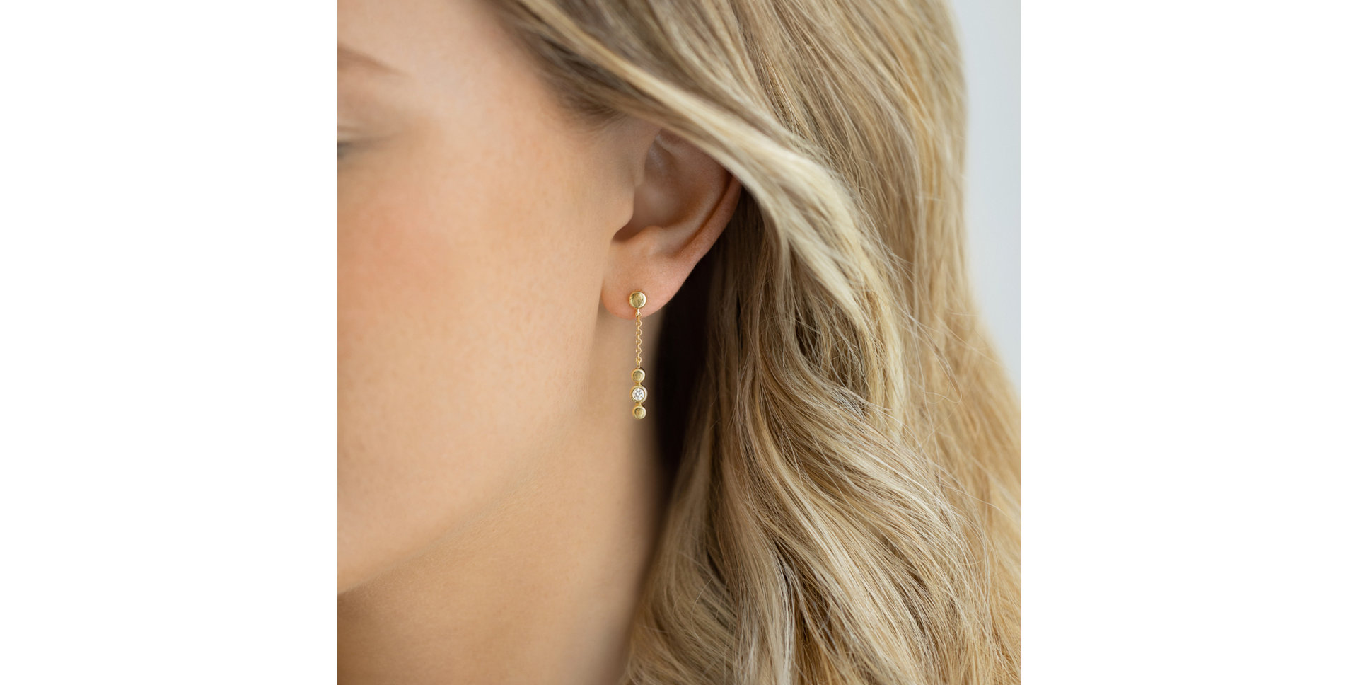 Náušnice s diamantem Miracle Waterfall