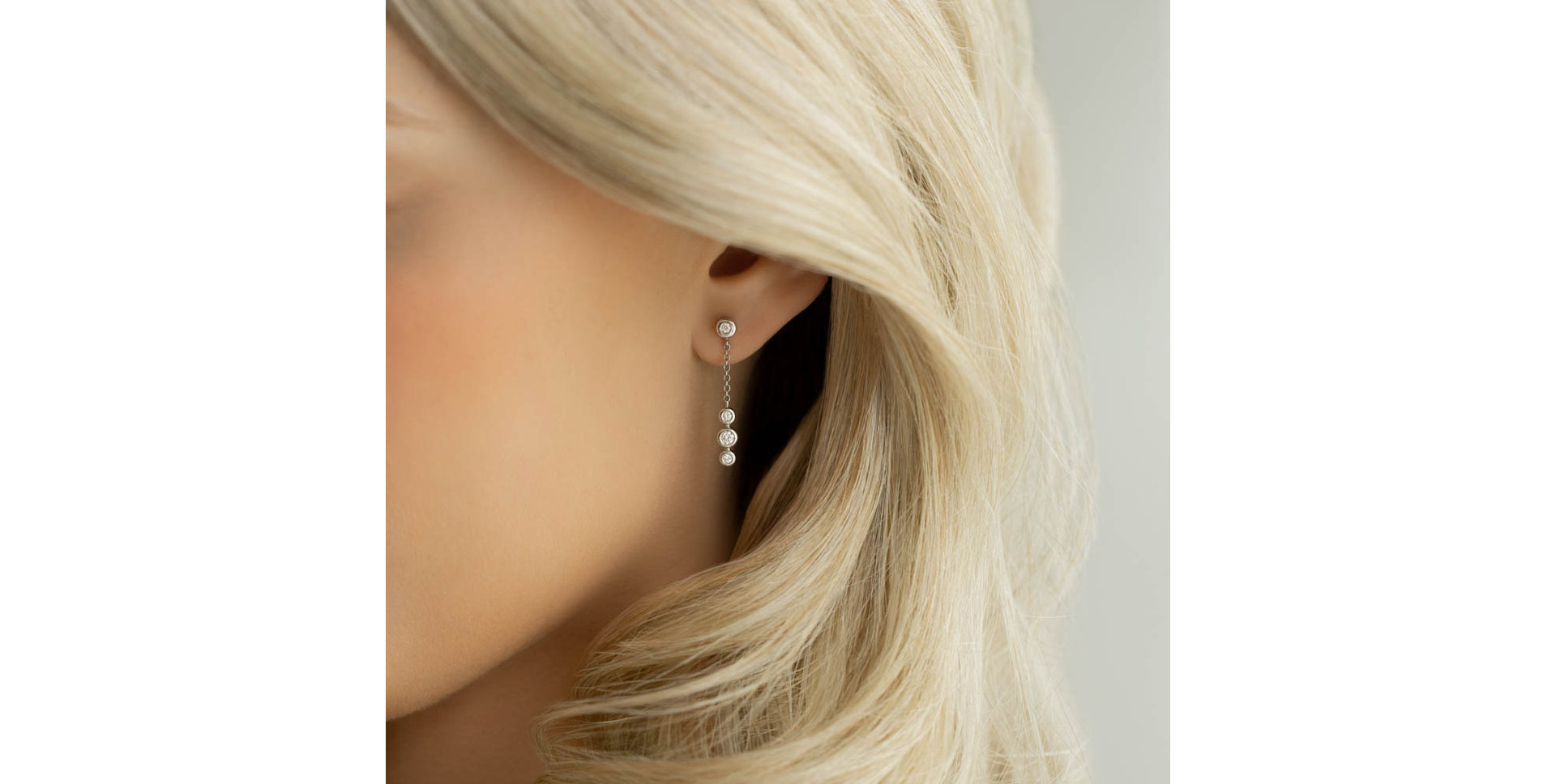 Náušnice s diamanty Miracle Waterfall