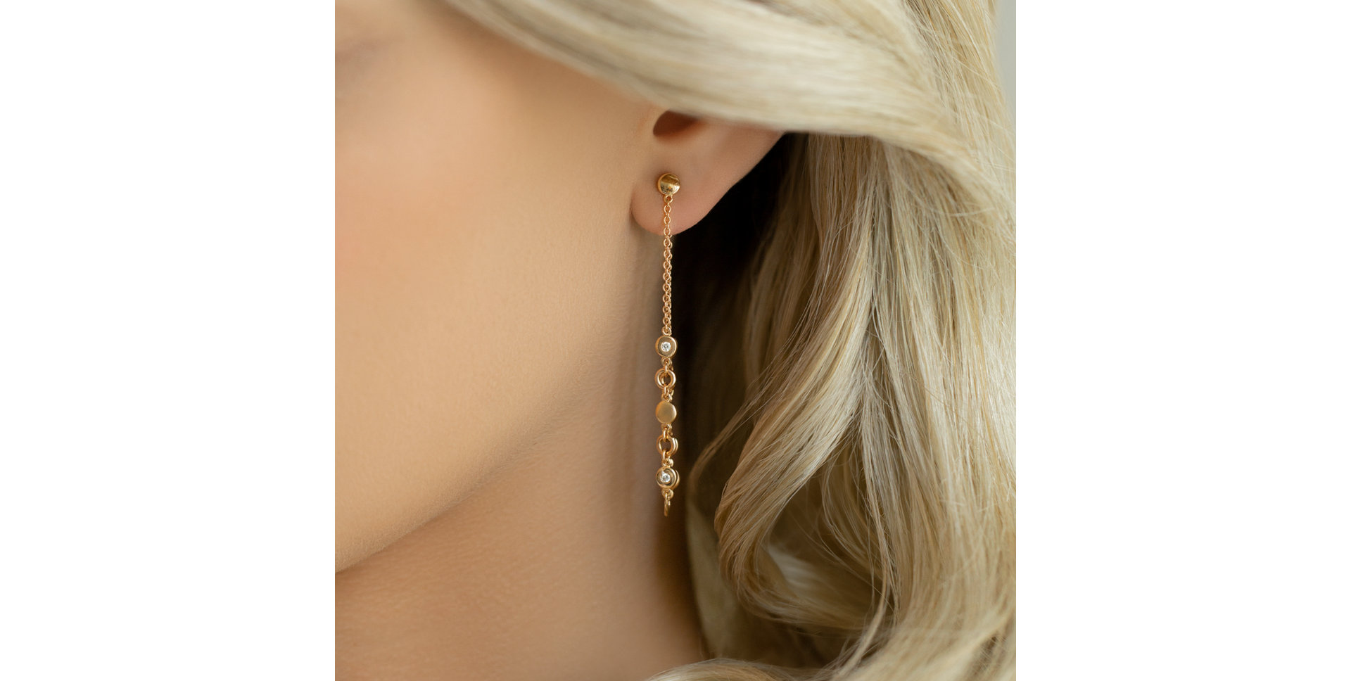 Náušnice s diamanty Endless Waterfall