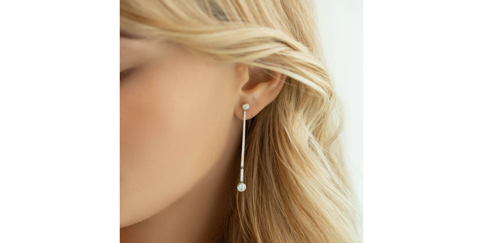 Náušnice s diamanty Glittering Flame