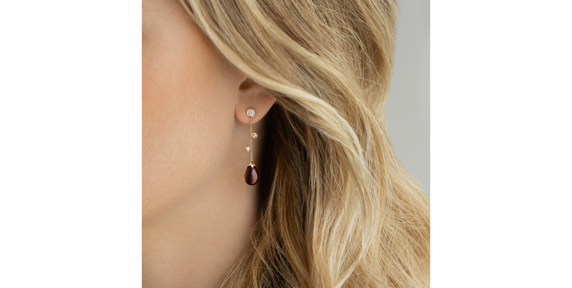 Náušnice s turmalínem a diamanty Rare Drops