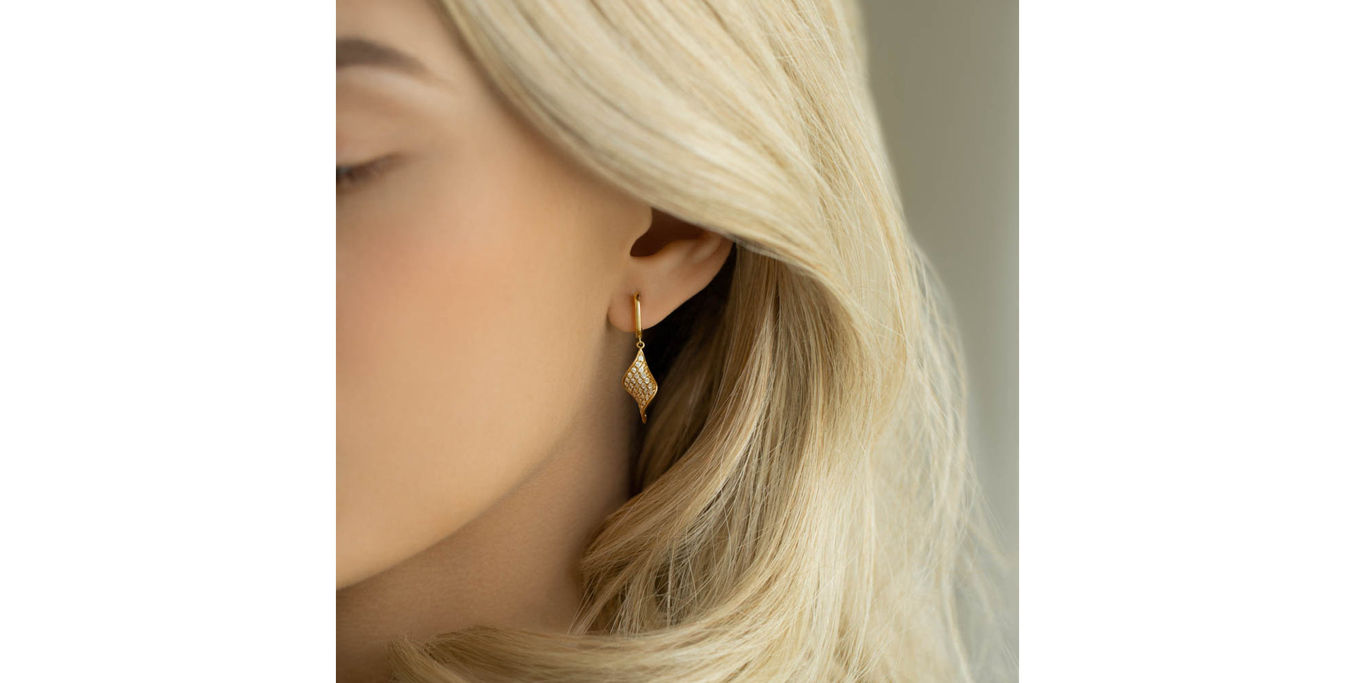 Náušnice s diamanty Poetry Waterfall