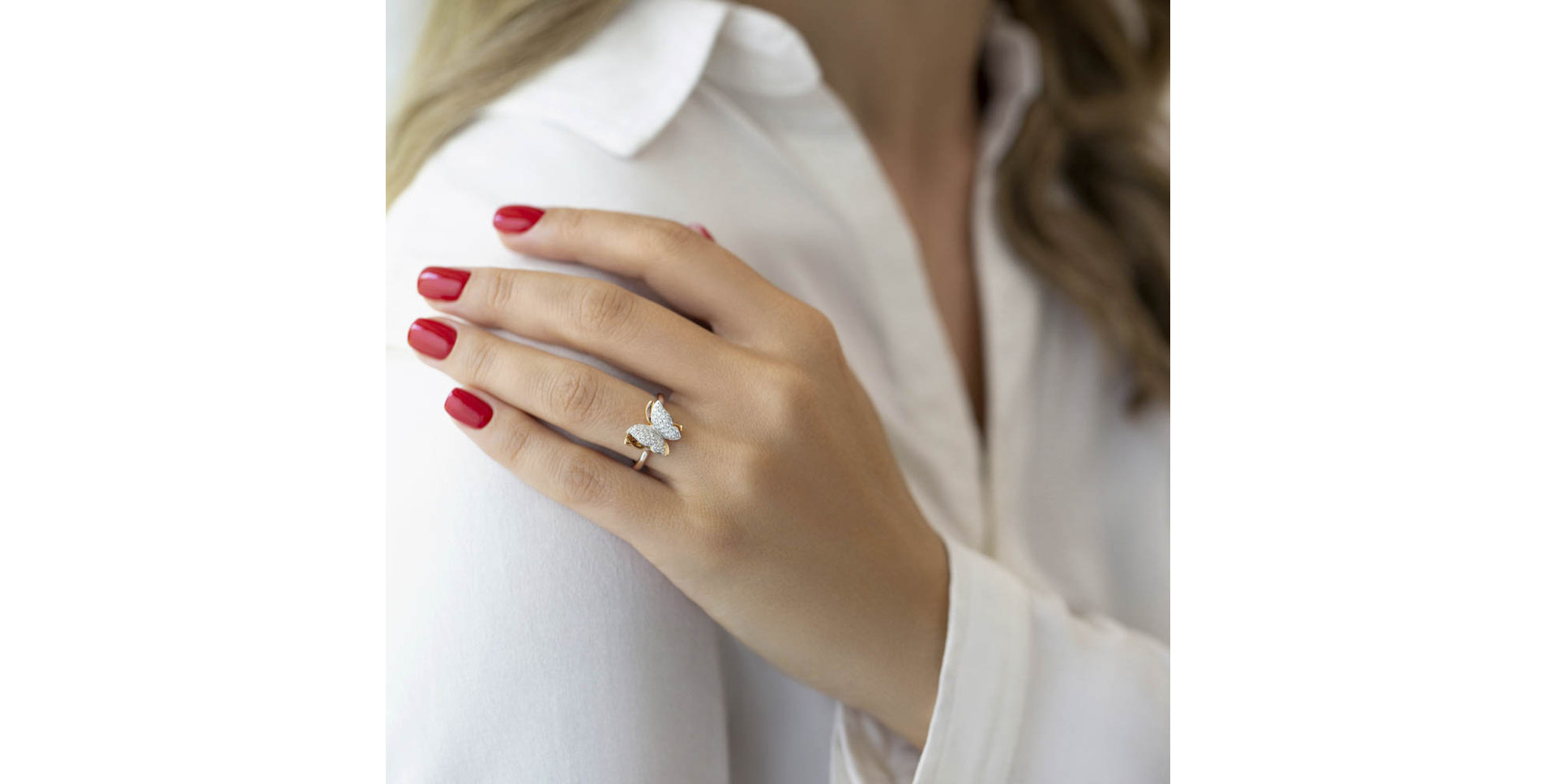 Prsten s diamanty Butterfly Spirit