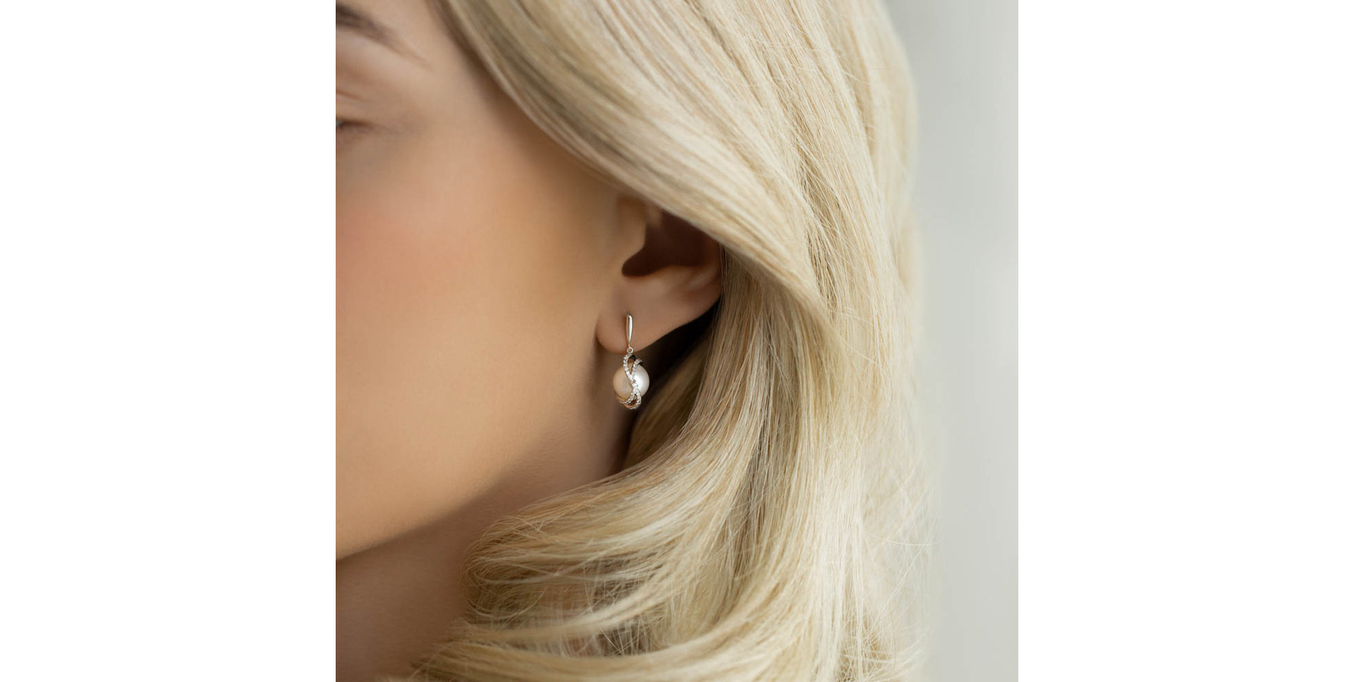 Náušnice s perlou a diamanty Cry me a river