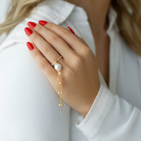 Prsten s perlou a diamanty Sultan Miracle