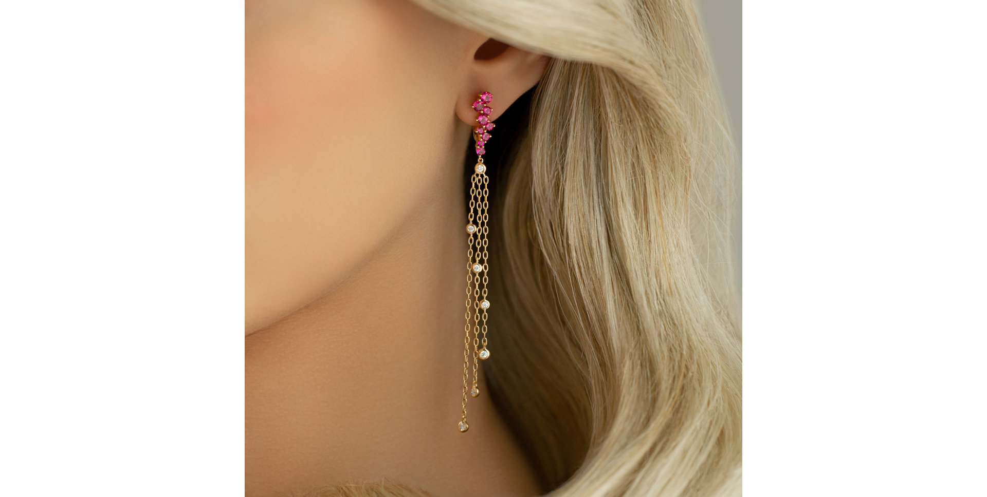 Náušnice s diamanty a turmalínem Sultan Fairytale