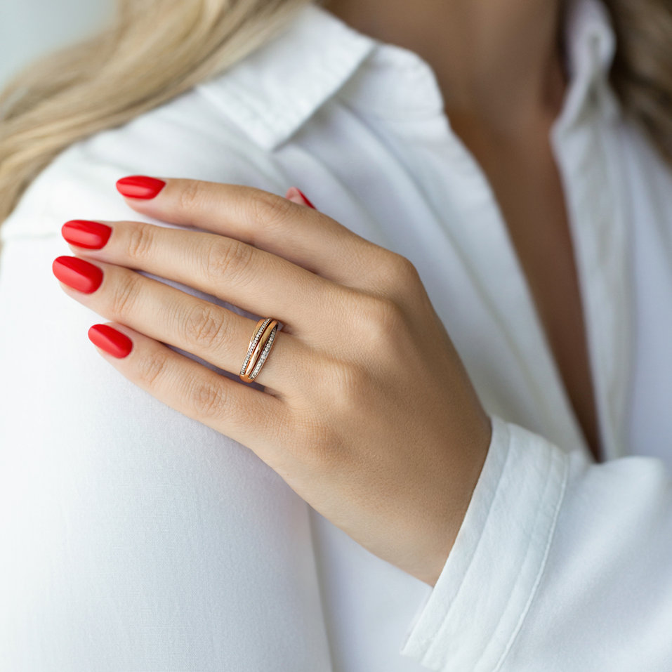 Prsten s hnědými diamanty Dawn Passion